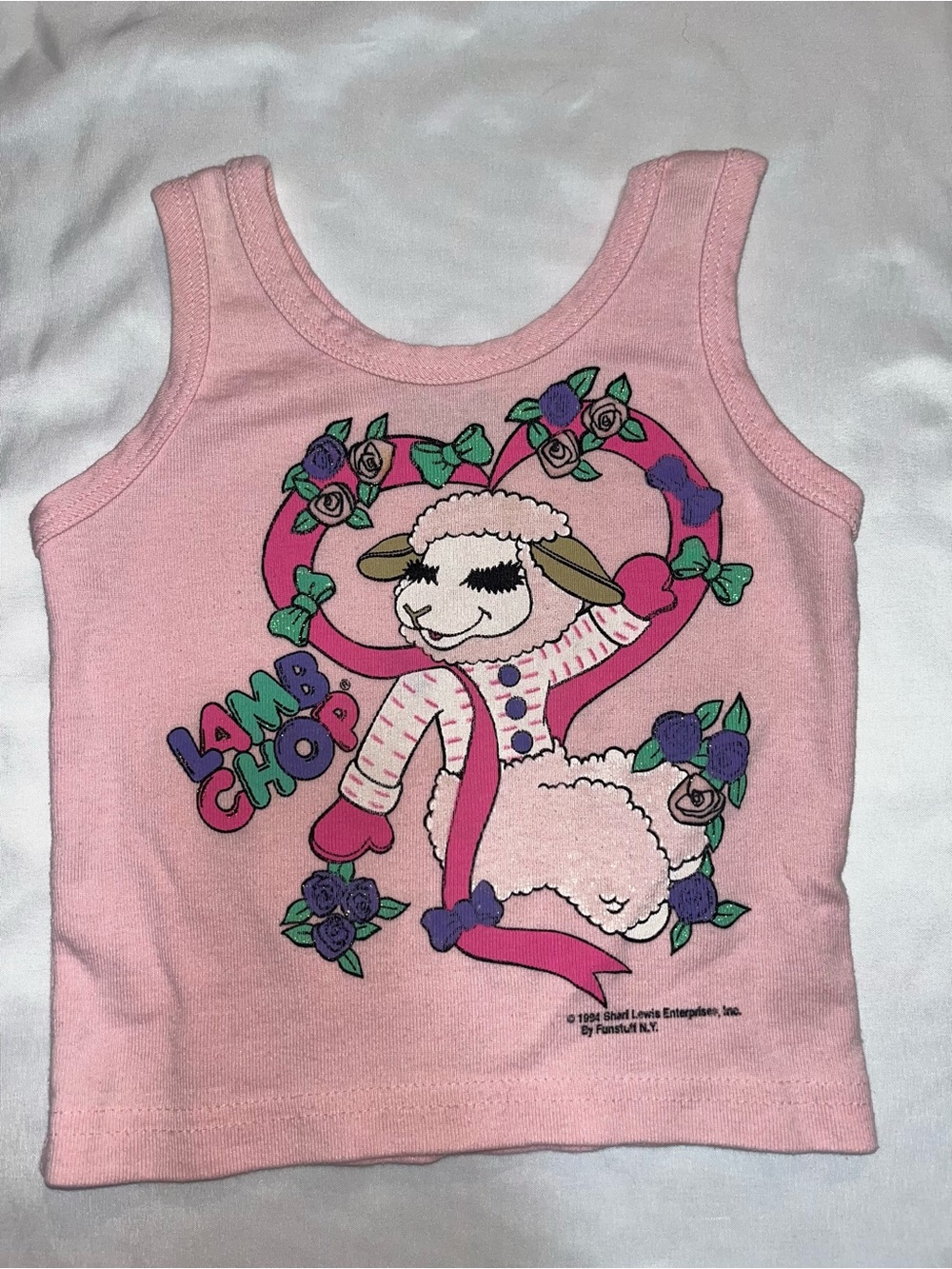 Vintage 1994 Shari Lewis Enterprises Lamb Chop Fun Stuff NY Size 4 Girls Tank